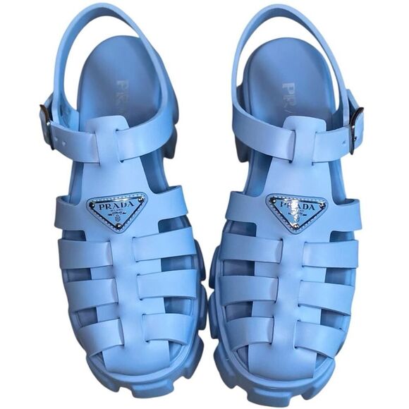 Prada Monolith Cage Platform Sandals Rubber Luxury Designer Shoes US 11/EU41 - Picture 7 of 13